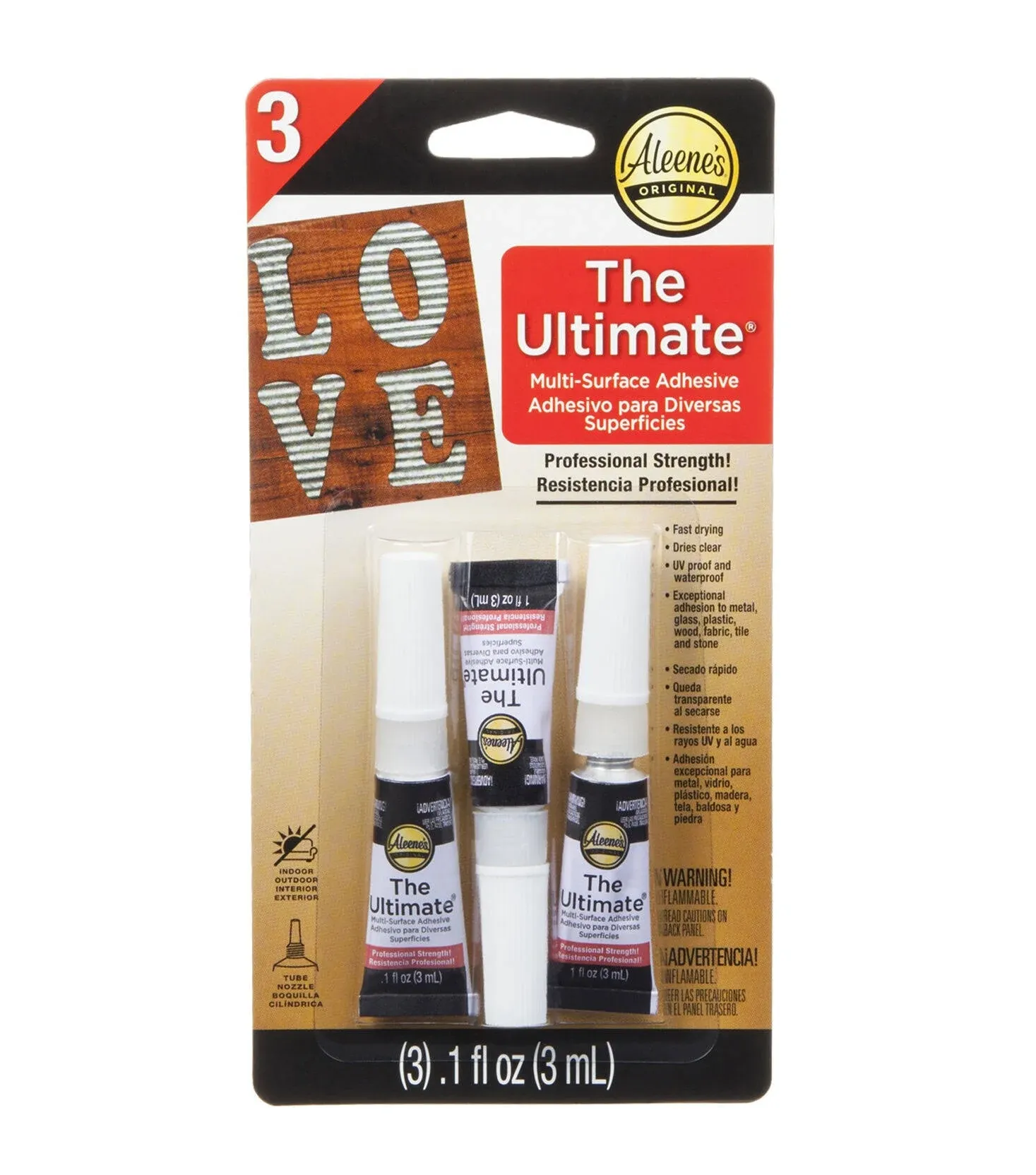 Aleenes The Ultimate Multi-Surface Adhesive .1 fl. oz. 3 Pack