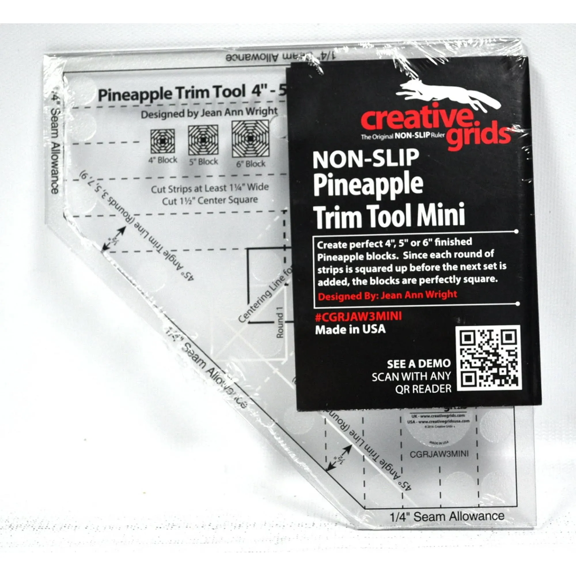 Creative Grids Pineapple Trim Tool Mini Ruler