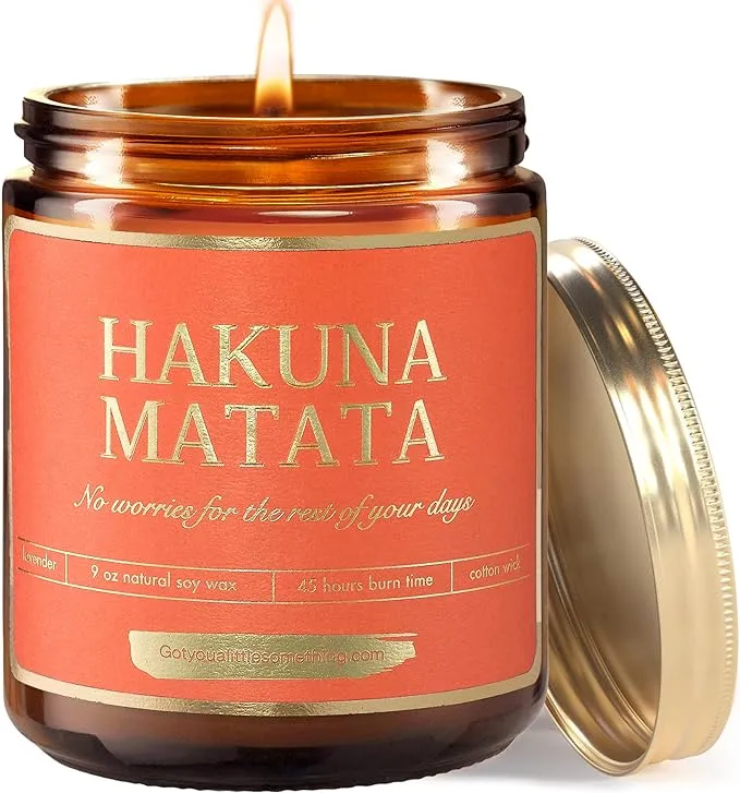 Hakuna Matata - Natural Soy Candle ; Disney Gifts for Women Adults, Disney ...