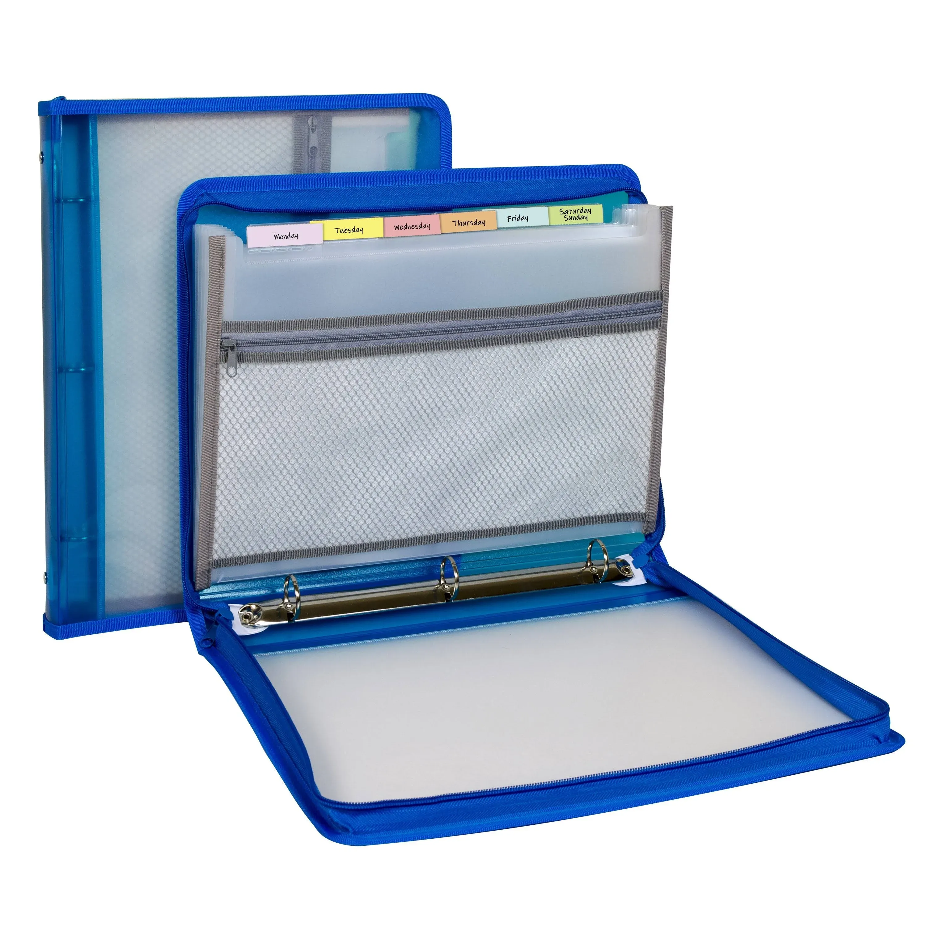 C-Line Expanding File Zippered Binder - Blue