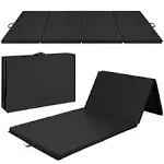 Best Choice Products 10x4ft 4-Panel Foam Folding Exercise Gym Mat for Gymnastics, Aerobics, Yoga w/ Handles - Black