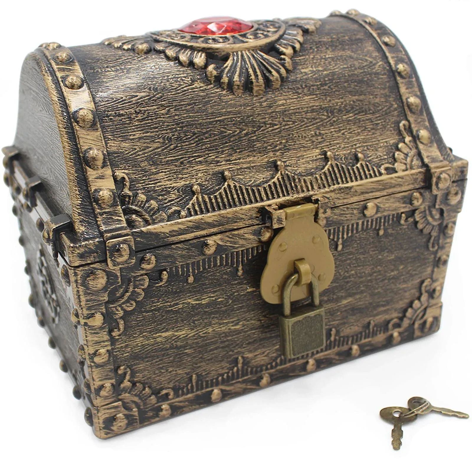 Large Treasure Chest for Kids Plastic Toy Pirate Chest Decorative - Teacher&#039;s...