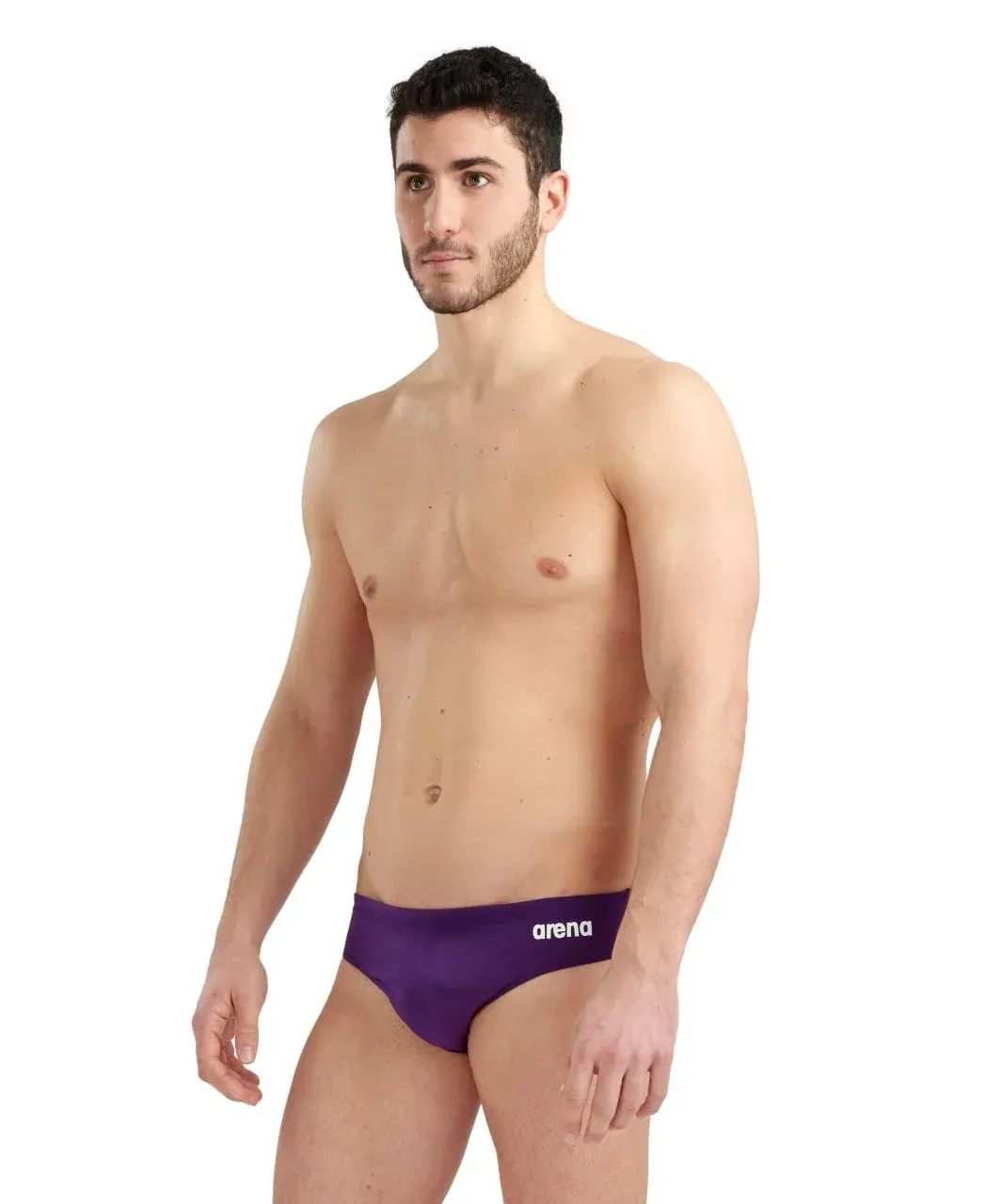 Arena Swim Briefs - Men - Plum-white - Size: 32 - Team Solid Brief