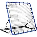 Volleyball Rebounder Net - Adjustable Volleyball Practice Net w Robust Steel Fra