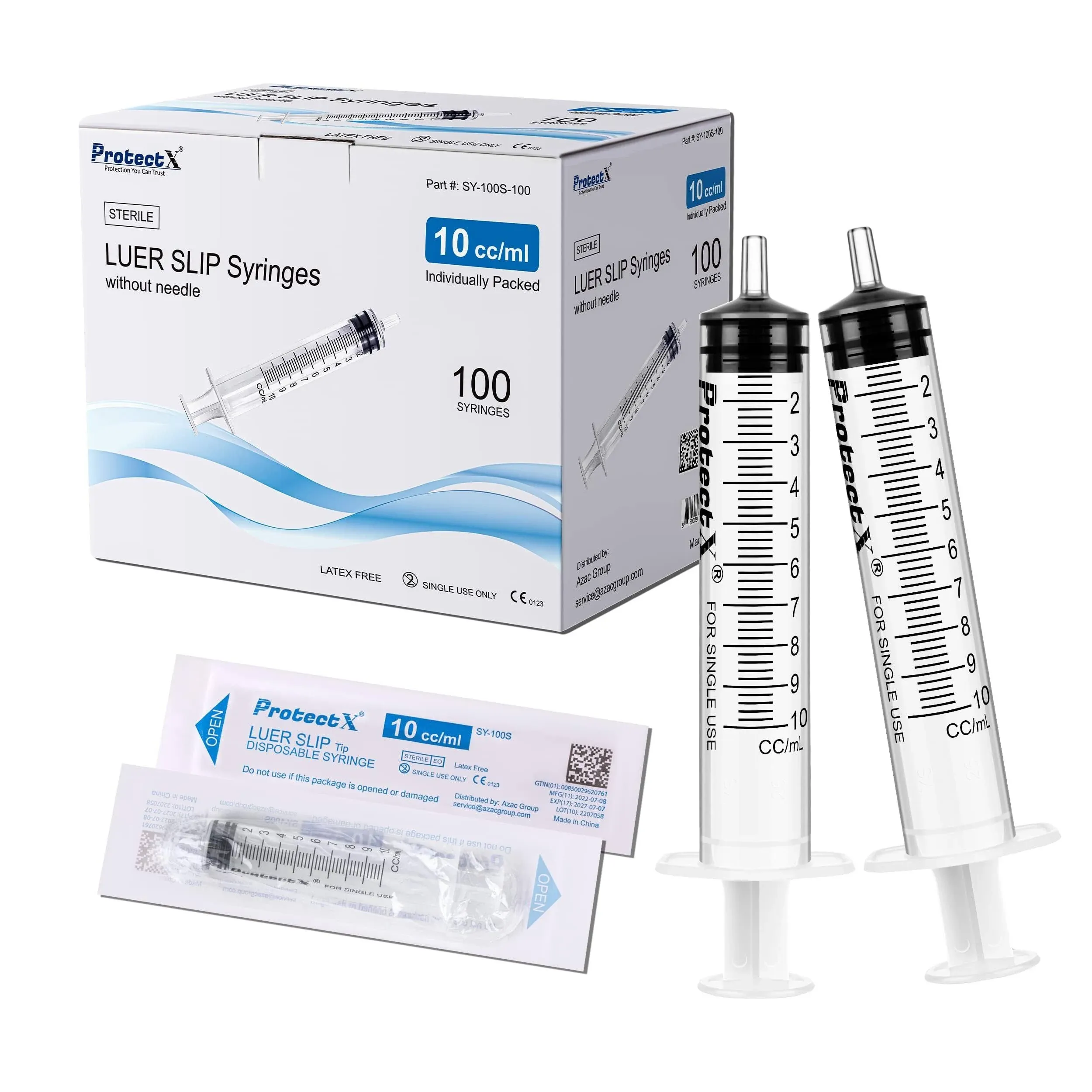 ProtectX Disposable Luer Slip Sterile Syringe