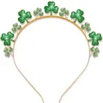 CEALXHENY St Patricks Day Headbands, Glitter Rhinestone Shamrock Headbands Lucky Irish Hairbands St Patricks Day Accessories par