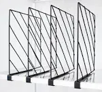 Shelf Dividers for Closet Organization (4-Pack; 10.5L x 11.5H x 0.75W in) || Metal Closet Shelf Divider; Perfect Closet Shelf Organizer, or for Bathroom and Kitchen Shelves (Matte Black)