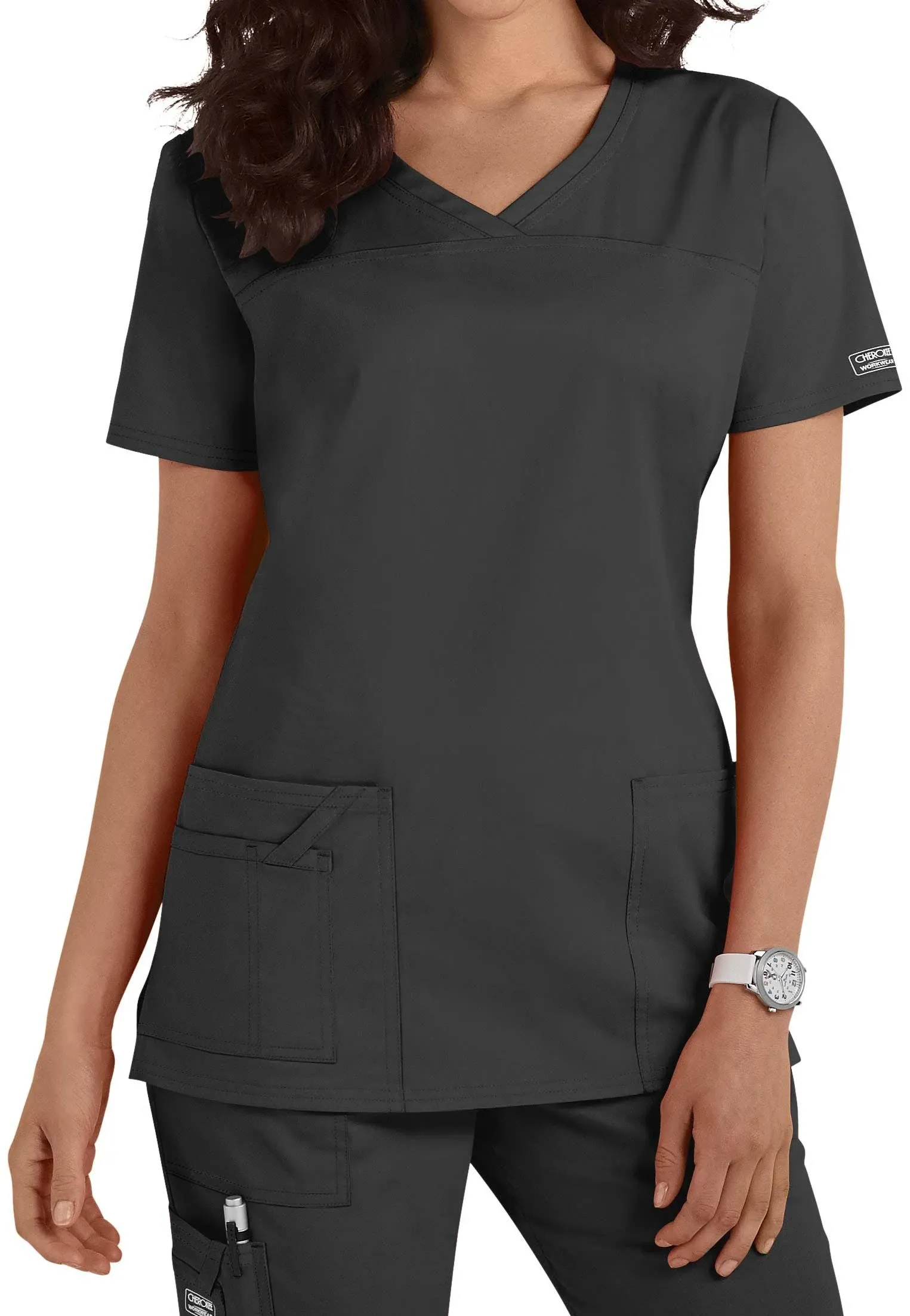 Cherokee Women Scrubs Top Workwear Core Stretch V-Neck 4727