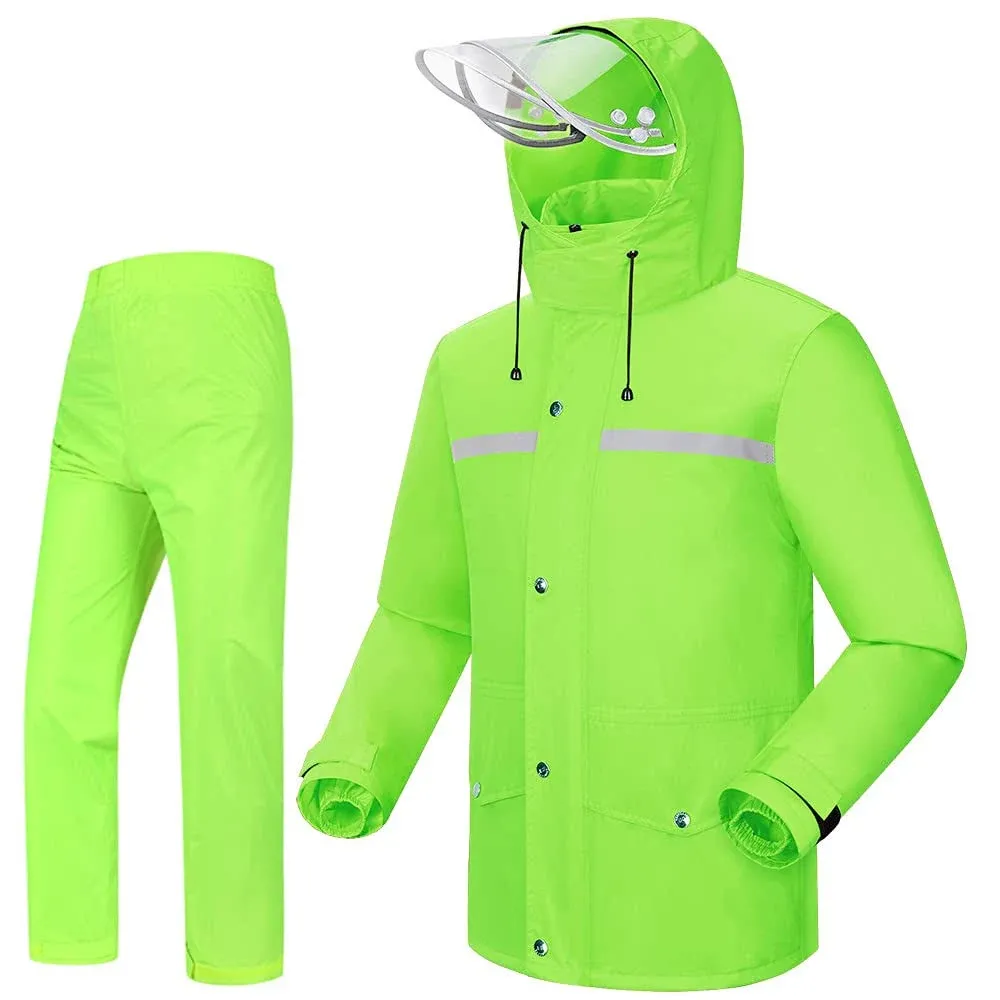 iCreek Rain Suit Waterproof Jacket and Trouser Suit Raincoat for Men and Women Outdoor All-Sport Breathable Anti-storm