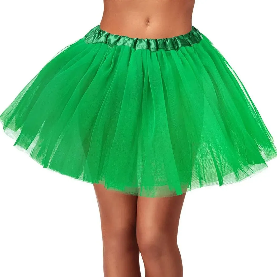 NEW  Adult TUTU SKIRT   St, Patrick&#039;s Day  Green  Shamrock  Layered  Tulle   NWT