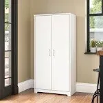 Bush Furniture Cabot Tall Kitchen Pantry Cabinet with Doors, White