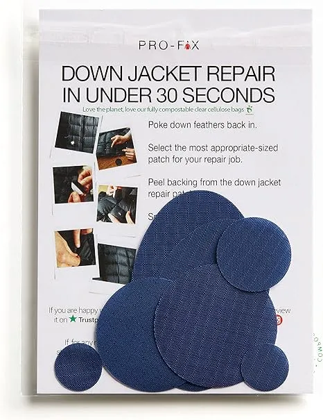 Down Jacket Repair Patches Dark Blue (Self-Adhesive)