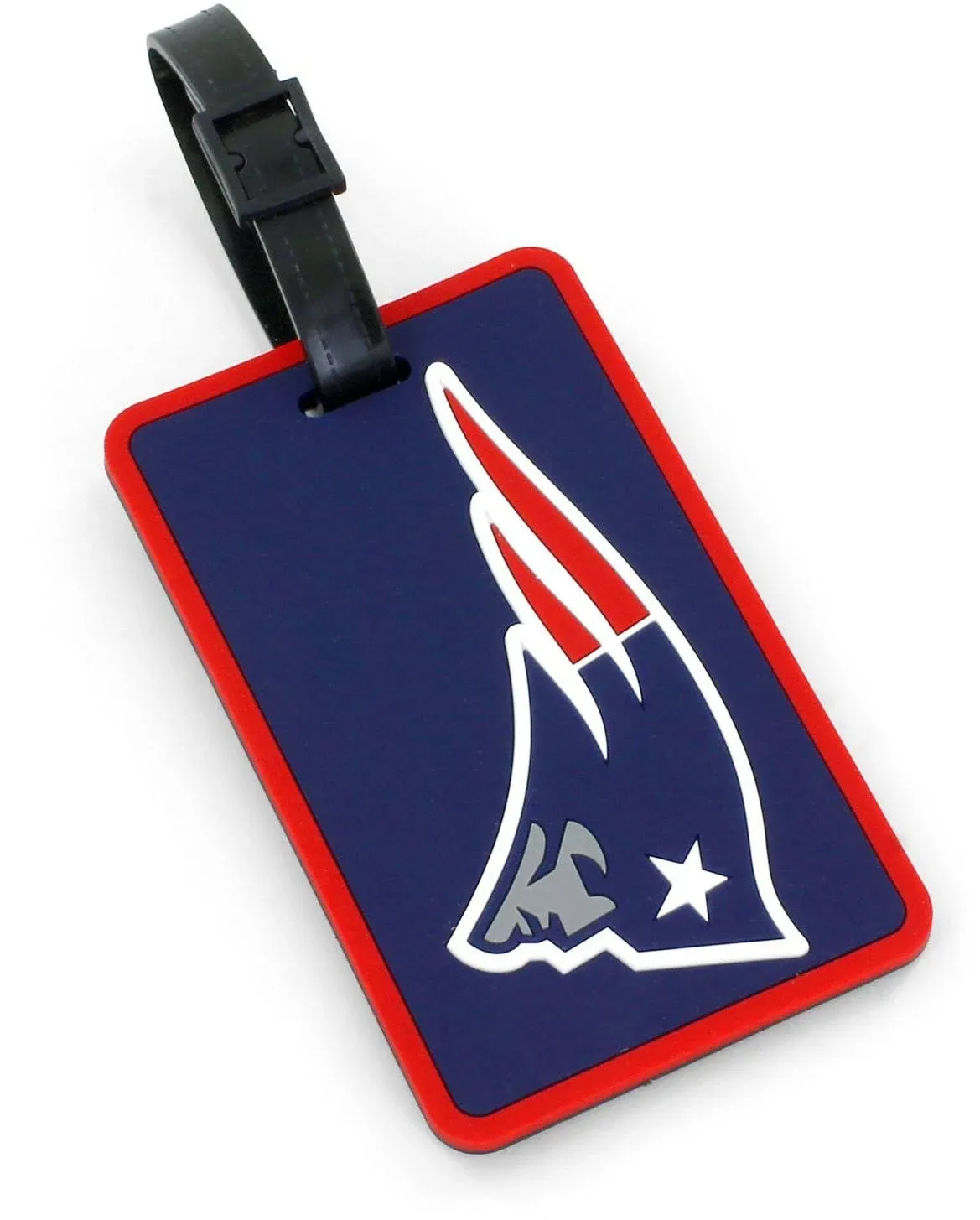 New England Patriots Rubber Bag Tag, NFL Licensed Luggage Tag