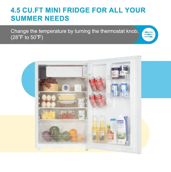 4.5 Cu' Small Refrigerator, Compact Refrigerator, Mini Fridge, 4.5