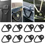 Cargo Tie-Down Anchors8-Pack Black Steel V-Ring Bolton Trailer Cargo Tie Down...