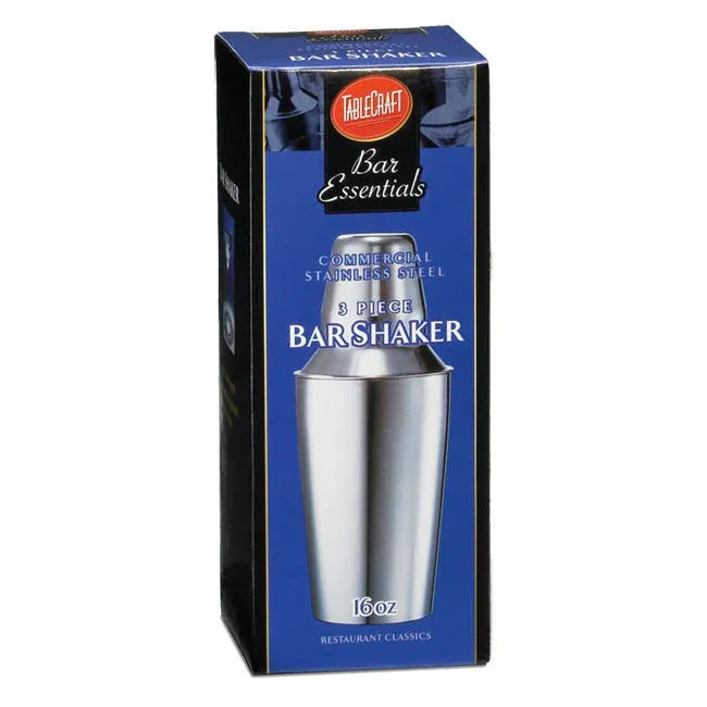 Tablecraft 376 3-Piece Bar Shaker, 16 oz