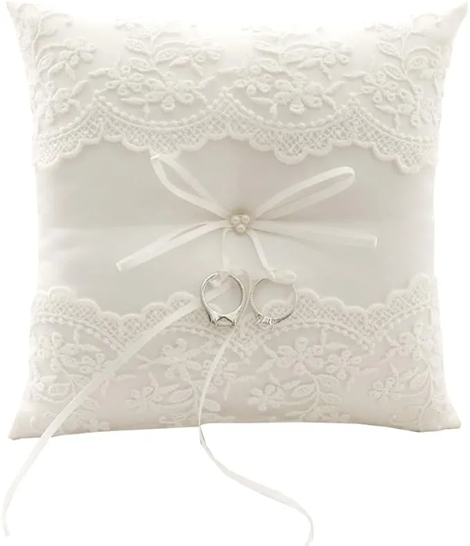 Pillow 20x20cm White Lace Wedding Ring Bridal Bearer S Marriage Ceremony Decoration Supplies From Sophine12, $7.82 | DHgate.Com