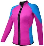 Wetsuits Top Jacket Women Men 2mm Neoprene Long Sleeve Shirt 3mm Front Zipper Vest Wet Suit Keep Warm for Adult Youth Kids Diving Surf Swim Water Sports