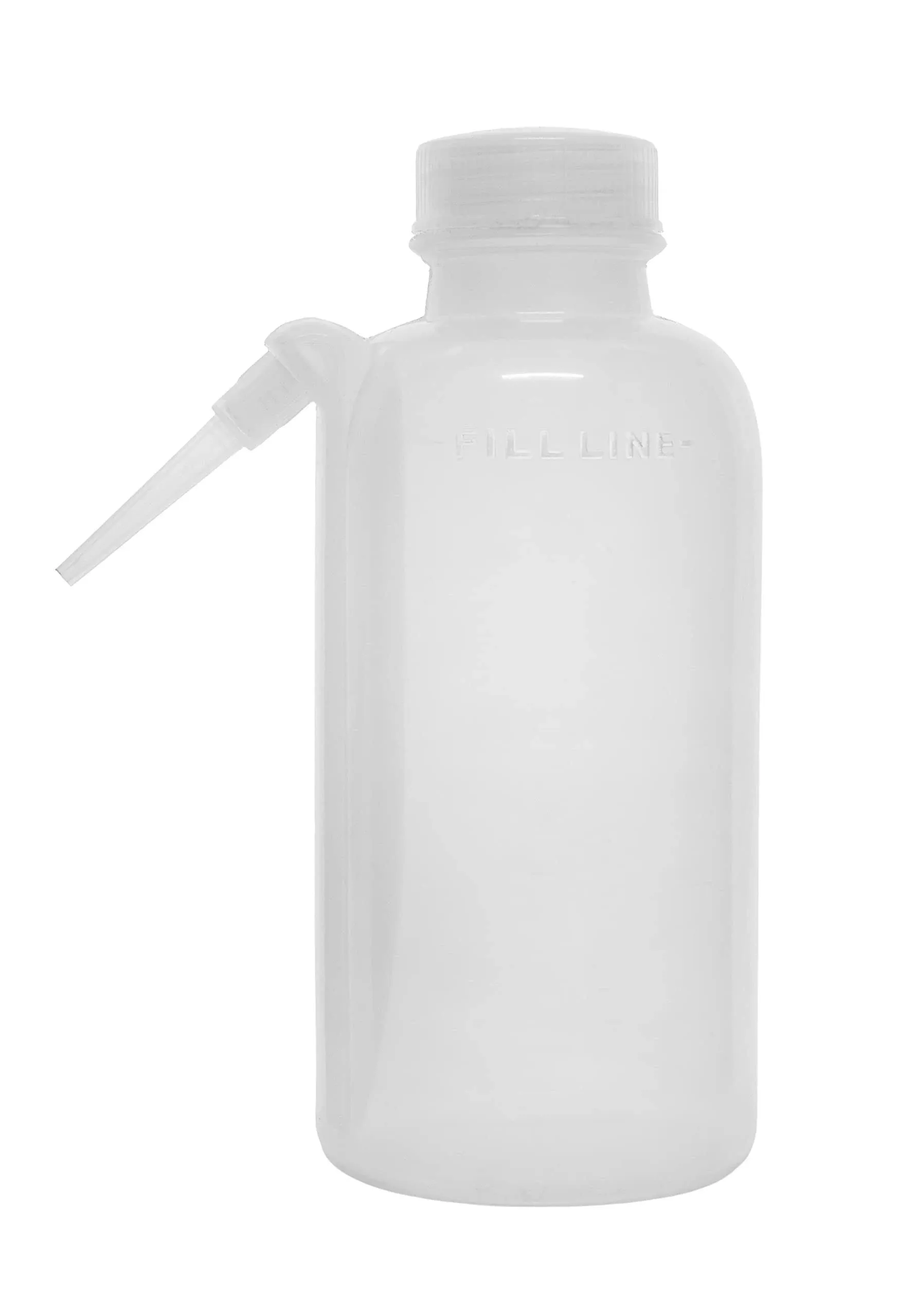 Eisco Labs Wash Bottle 500ml Polyethylene Translucent Unbreakable Screw Cap with Down Spout for Dispensing Liquid