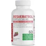 Bronson Resveratrol 500 Complex Standardized Trans-Resveratrol + Grape Seed & Red Wine Extract