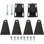 BLACKHORSE-RACING LS Swap Mounts Universal Adjustable Conversion Motor Mounts & Adapters Plates w/Nuts Gaskets Screws Kit for Street Rods Rock Crawlers Black