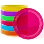 9 In. Neon Assorted Color Plastic Plates | 60 Count