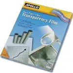 Apollo Uncoated Transparency Film, 8.5" x 11", 100/Box (PP100CE)