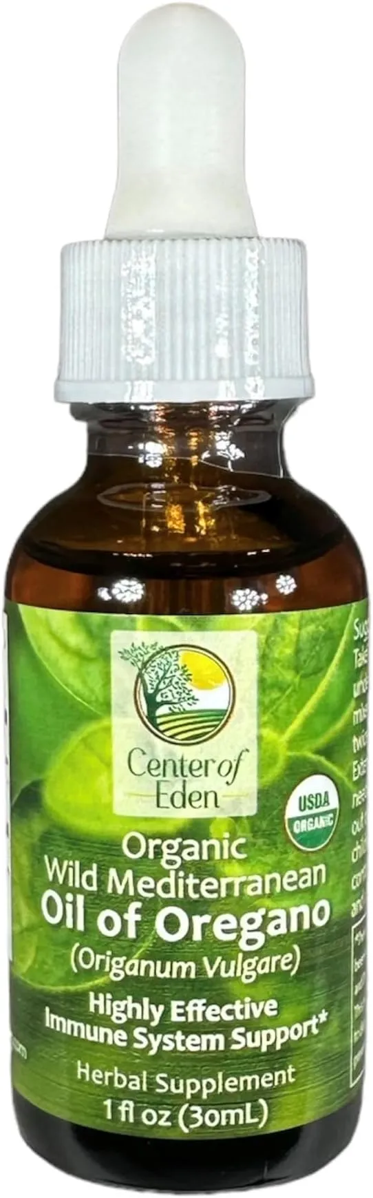Center of Eden, Wild Mediterranean Oil of Oregano, Certified Organic, 76%+ ...