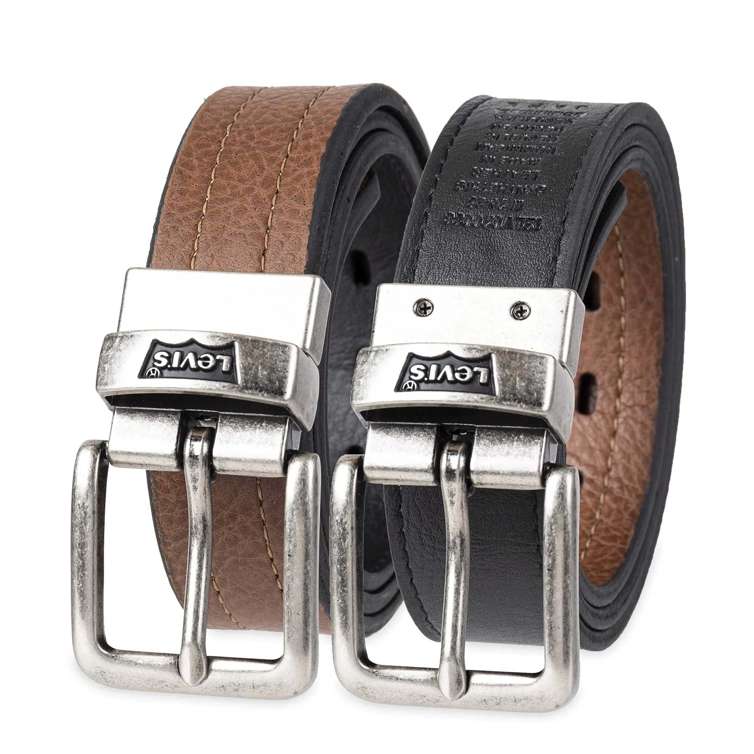 Levi&s Reversible Jeans Belt, Big Boys - Tan/Black