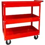 Heavy Duty Utility Cart with 3 Shelf Tiers, Rolling Tool Cart on Wheels