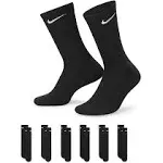 Nike 6-Pack Everyday Cushioned Training Crew Socks - Black