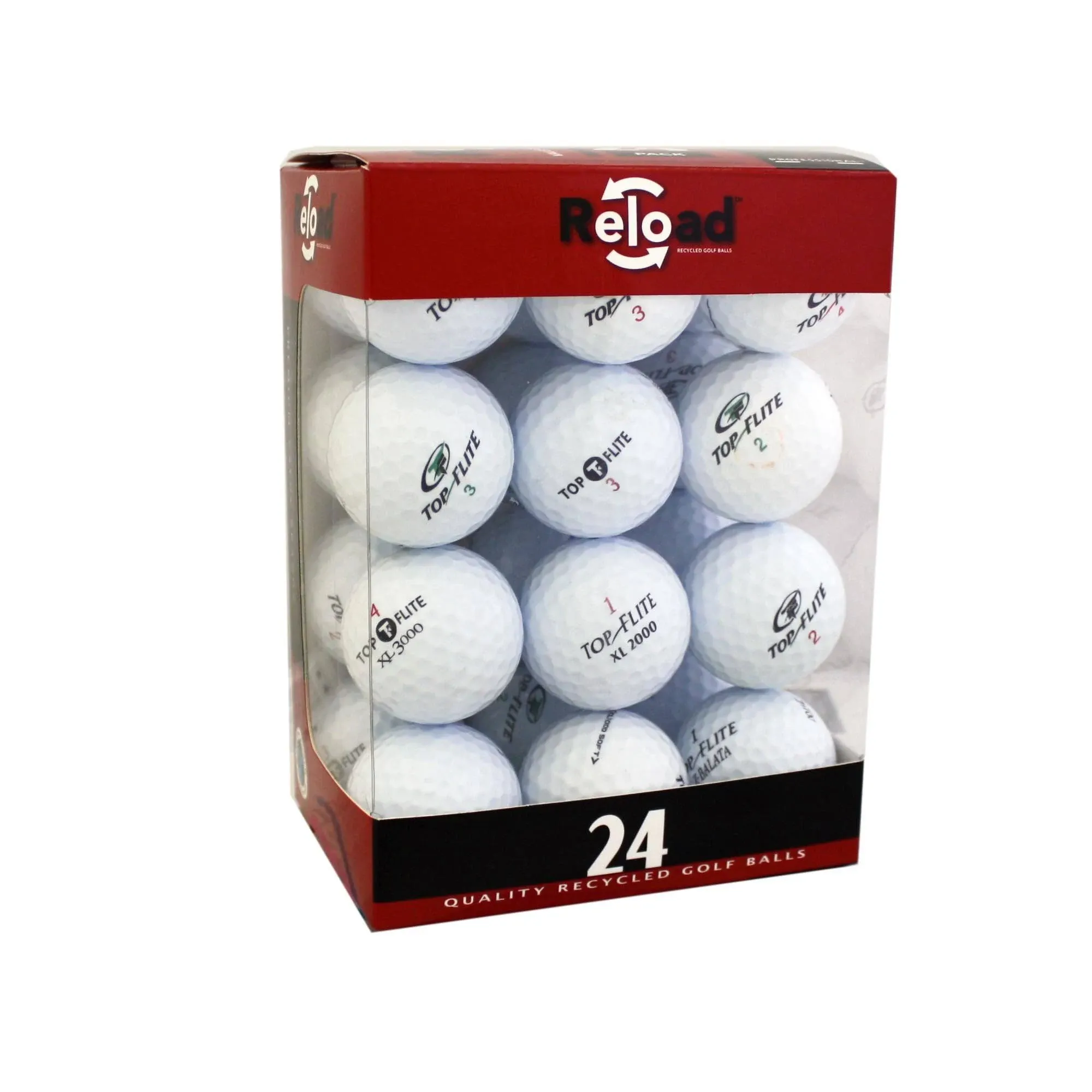 Top Flight Reload Recycled Golf Balls (24-Pack) Flite 24 Count, White 