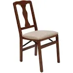 Stakmore Queen Anne Folding Chair Set of 2 Cherry