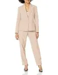 Women's Crepe One-Button Pantsuit, Regular & Petite Sizes