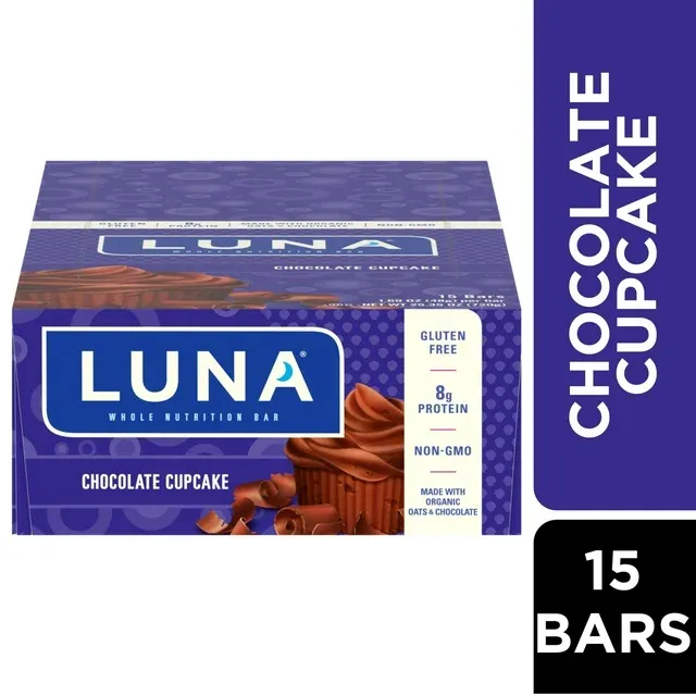 Luna Bar: Chocolate Cupcake, Box of 15