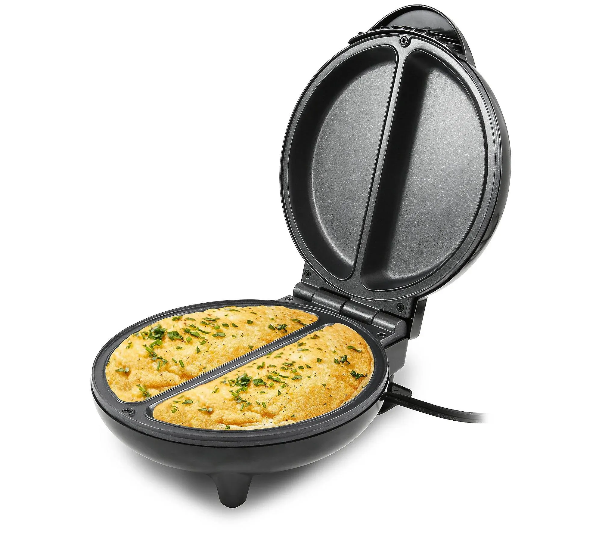 Elite Gourmet Dual Omelet & Frittatas Maker,Black