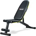 Teclor Adjustable Weight Bench, Foldable Workout Benches for Home Gym, 10 Backrest Position Exercise Bench for Strength Training, Upgraded Thickened