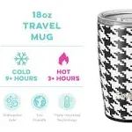 Swig Life 18oz Travel Mug, Insulated Tumbler with Handle and Lid, Travel Coffee Mug, Cup Holder Friendly Travel Mug, Stainless Steel 18 oz Tumbler, Reusable Insulated Tumbler with Lid (Diamond White)