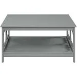 Convenience Concepts Omega Square 36 inch Coffee Table, Multiple Finishes, Gray