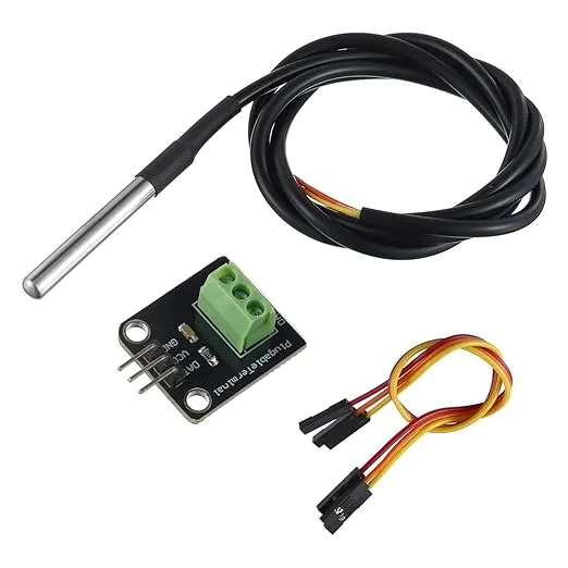 DS18B20 Temperature Sensor Module Kit with Waterproof Stainless Steel Probe f...