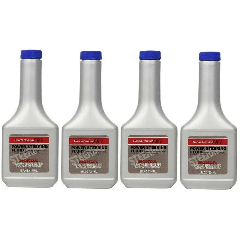 Myparts Pack of 4 Power Steering Fluids 12 oz Bottles Compatible with Honda Acura