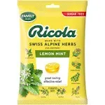 Ricola Sugar Free Throat Drops - Lemon Mint 45 ct