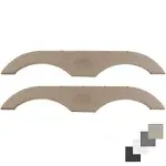 Pair of RecPro Tandem Trailer Fender Skirt in Tan for RVs, Campers and Trailers | Made in USA