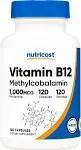 Nutricost Vitamin B12 (Methylcobalamin) 1000mcg, 240 Capsules - Vegetarian, Non-GMO & Gluten Free B12 Supplement