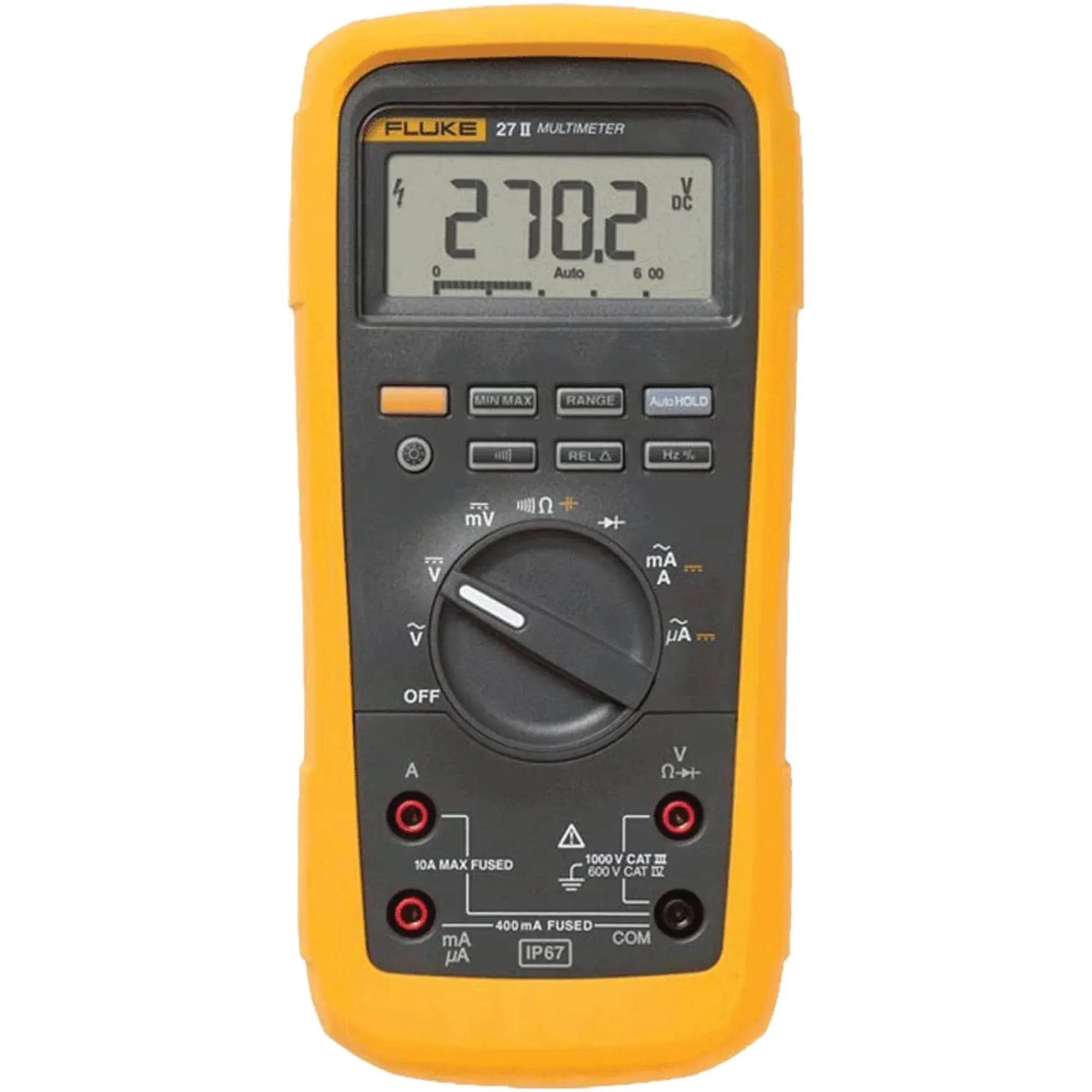 Fluke 27-II Rugged Digital Multimeter, AC/DC, AC/DC - Each (27-II)