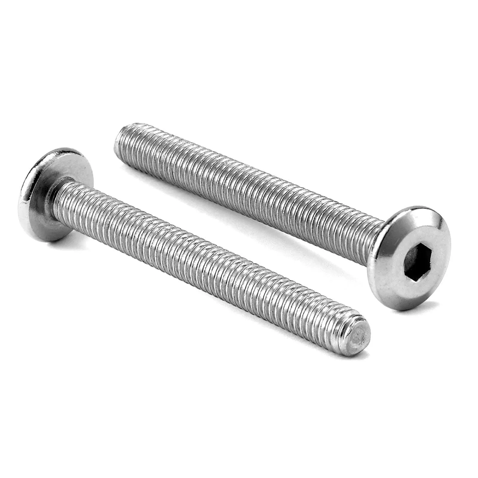 M8 x 50mm 20pcs Flat Head Hex Socket Cap Screws Bolts, 304 Stainless Steel 18-8, Full Thread by Sg TZH (with Hex Spanner)