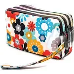 BIAOTIE Large Capacity Wristlet Wallet - Women Printed Nylon Waterproof Handbag Clutch Purse