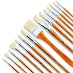 ARTIFY 15 Pcs Professional Paint Brush Set Perfect for Oil Painting with Free