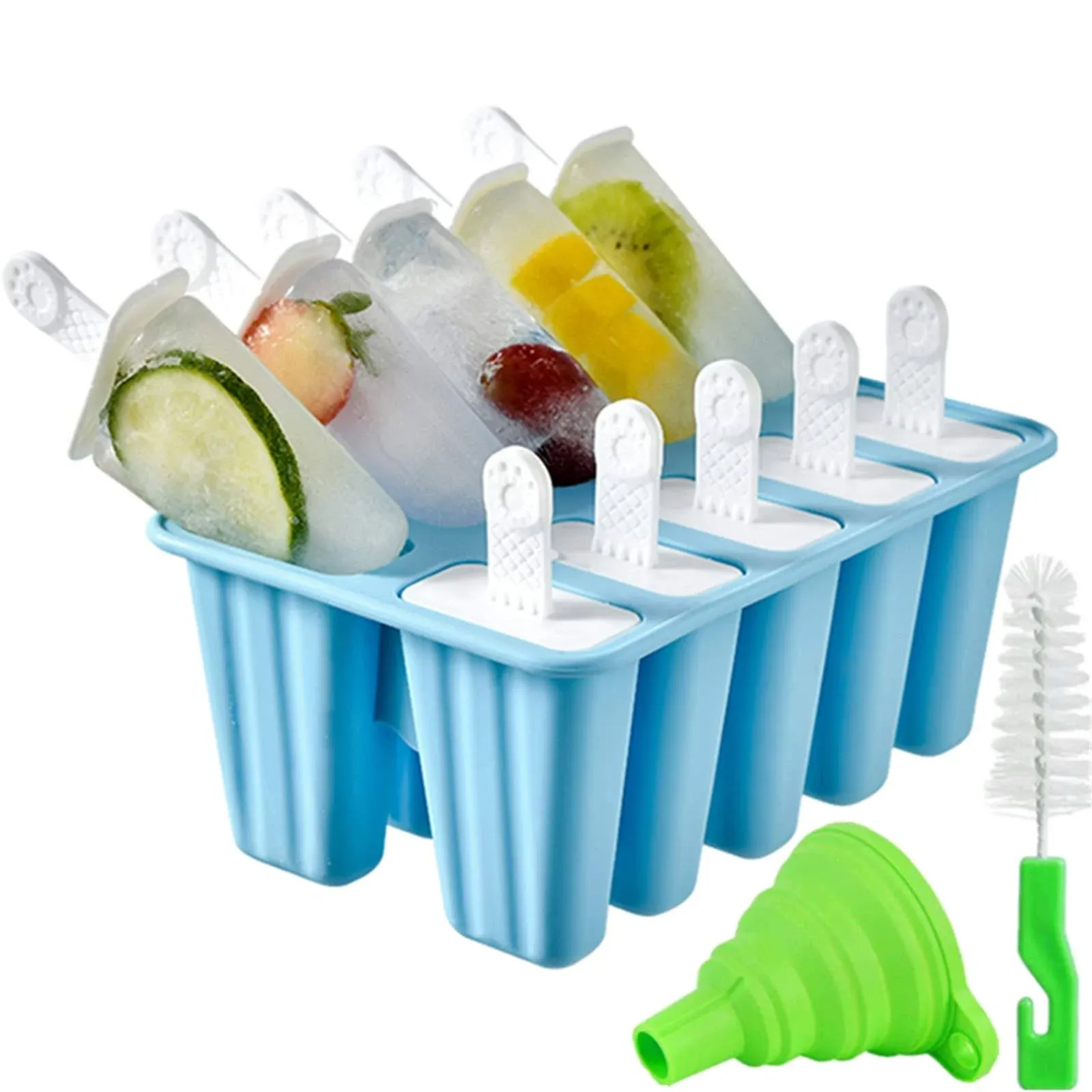 Popsicle Molds，Popsicle Mold 10 Pieces Silicone Ice Pop Mold Popsicle Easy Re...