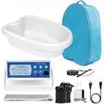 veicomtech 2022 Upgrade Ionic Foot Bath Detox Machine, Foot Detox Machine 3 in1 Detox Foot SPA System with Wrist Strap, Far Infrared Waistbelt, Array and 2 Pads (Blue + Tub)